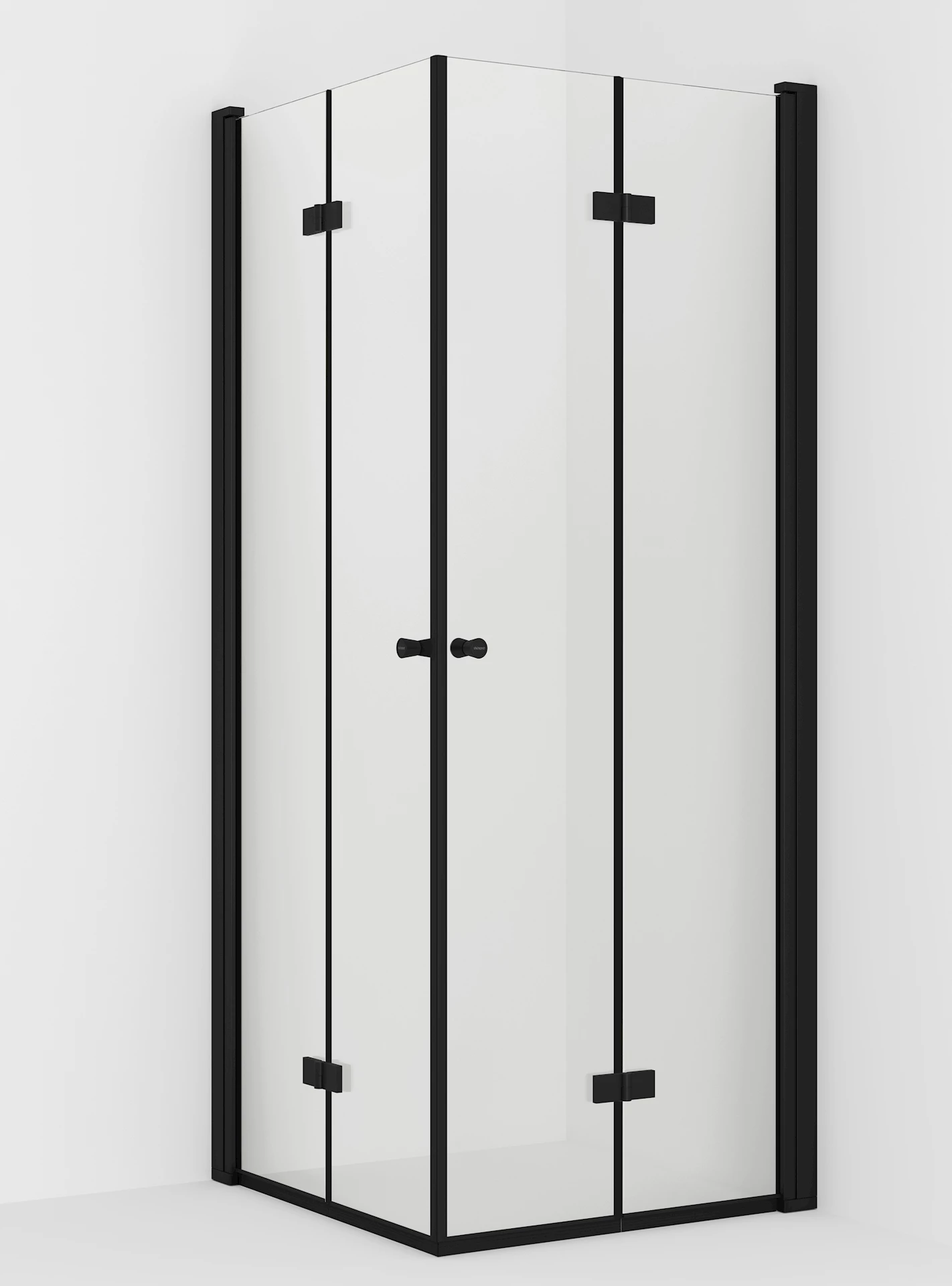 NRF6316564 - Liam leddet dusjdør H, sort matt/klart - 