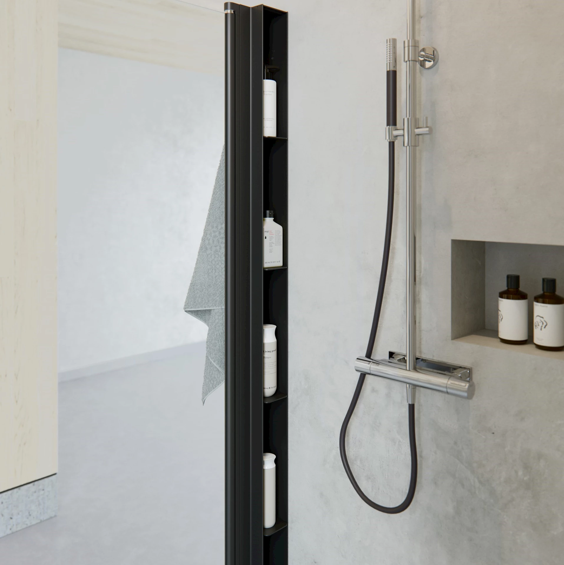 ART80000826 - Pile dusjoppbevaring, sort matt - 